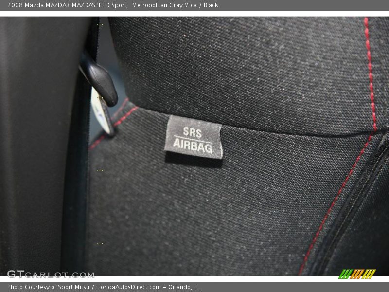 Metropolitan Gray Mica / Black 2008 Mazda MAZDA3 MAZDASPEED Sport