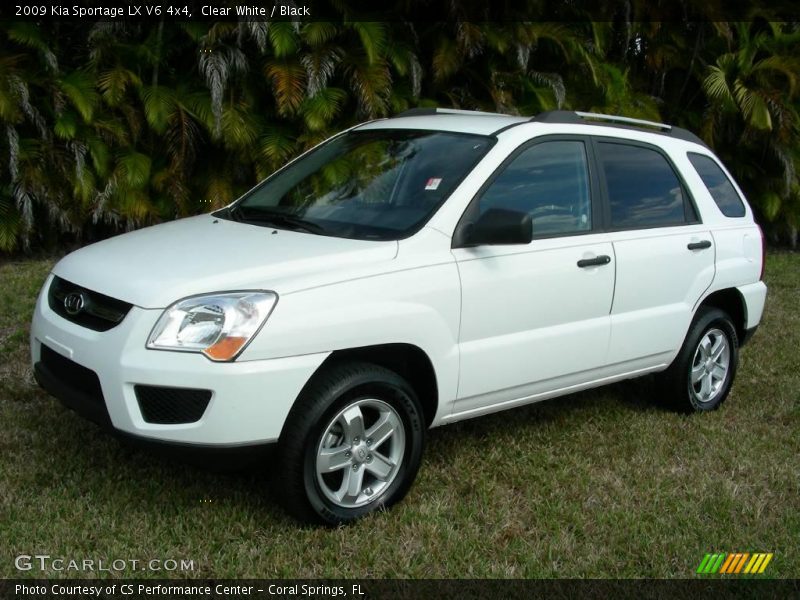 Clear White / Black 2009 Kia Sportage LX V6 4x4