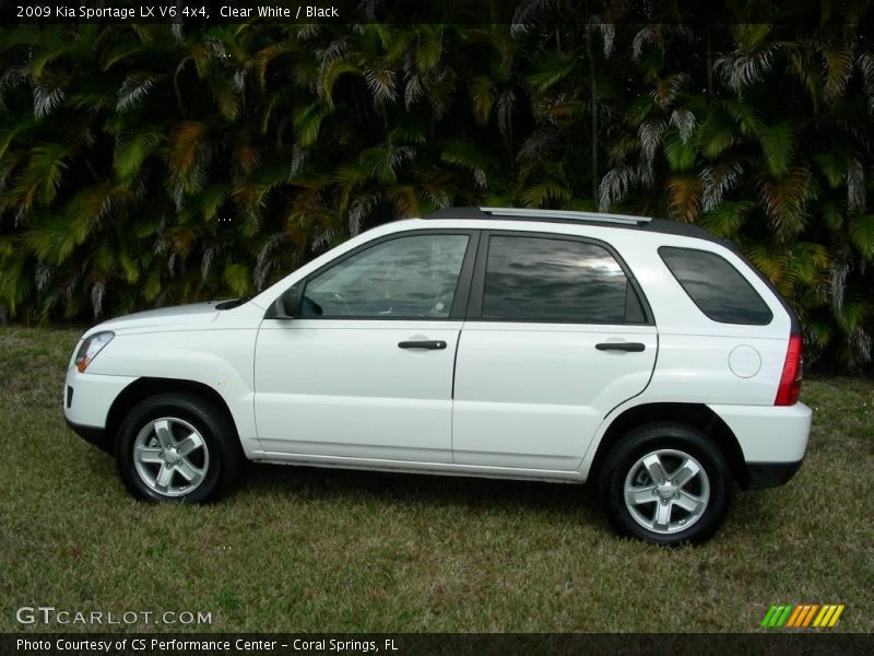 Clear White / Black 2009 Kia Sportage LX V6 4x4