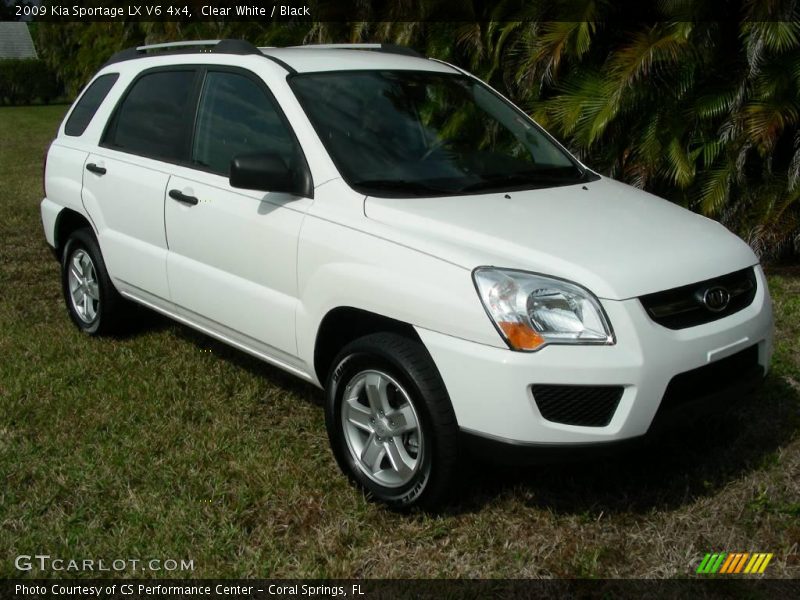 Clear White / Black 2009 Kia Sportage LX V6 4x4