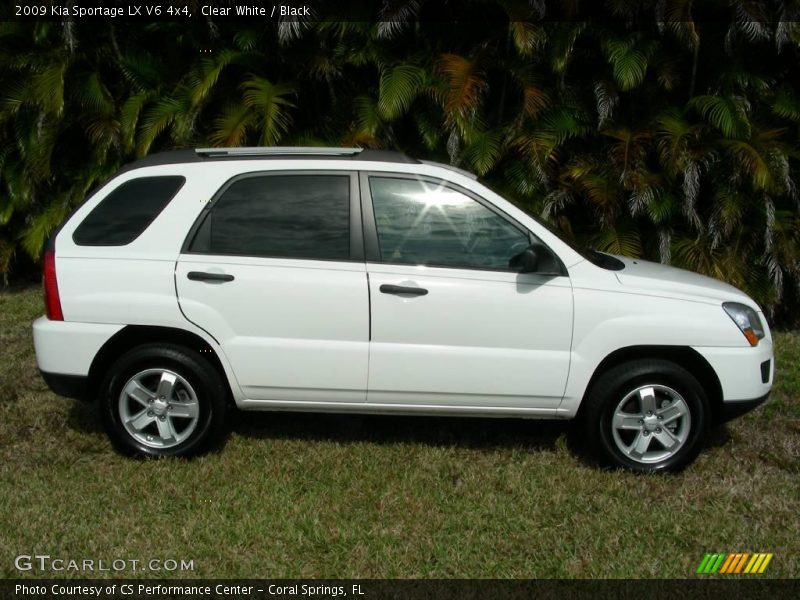 Clear White / Black 2009 Kia Sportage LX V6 4x4