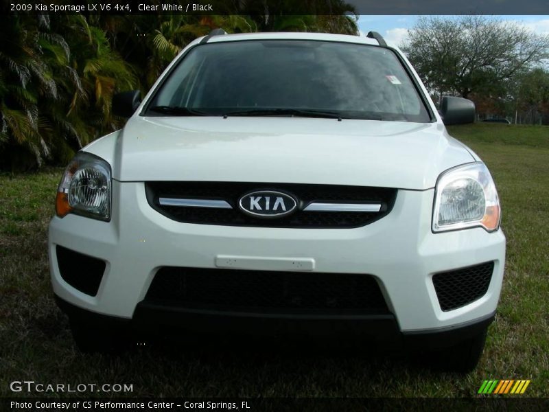 Clear White / Black 2009 Kia Sportage LX V6 4x4