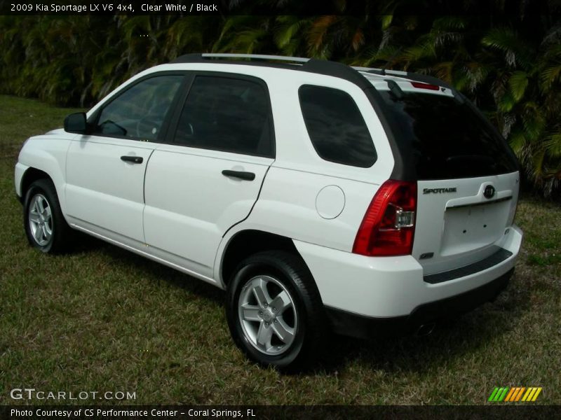 Clear White / Black 2009 Kia Sportage LX V6 4x4