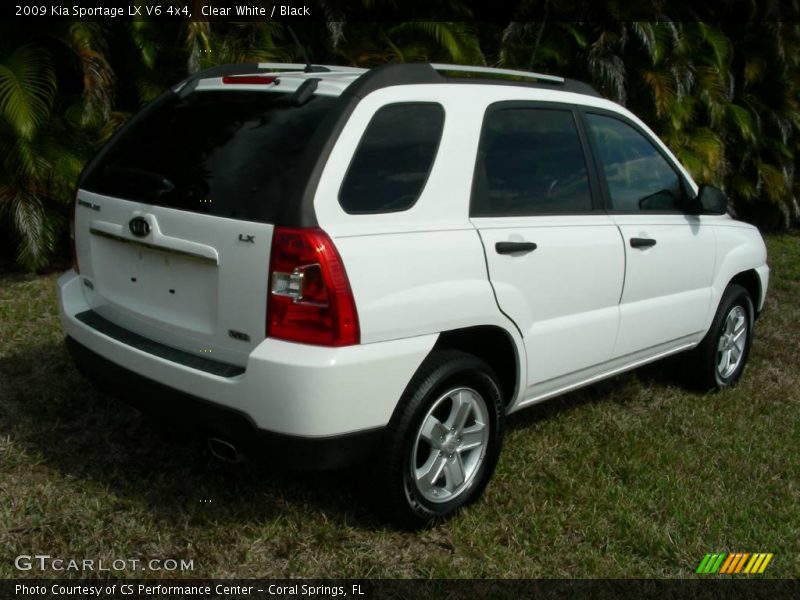 Clear White / Black 2009 Kia Sportage LX V6 4x4