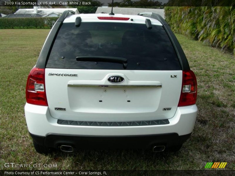 Clear White / Black 2009 Kia Sportage LX V6 4x4