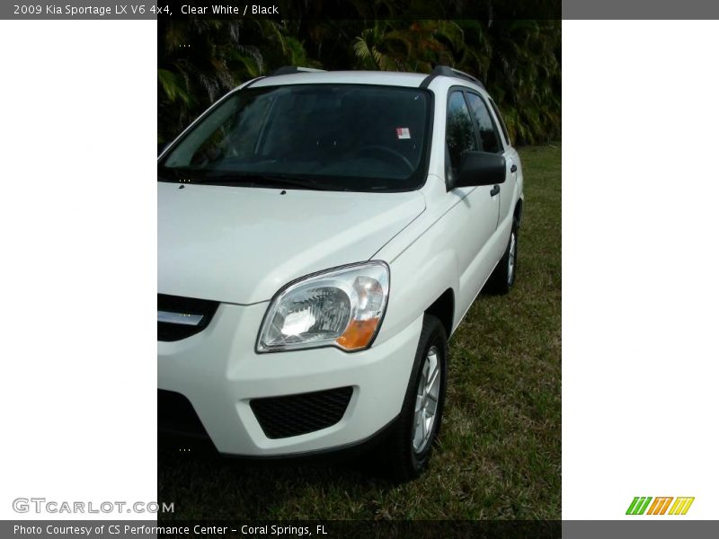 Clear White / Black 2009 Kia Sportage LX V6 4x4
