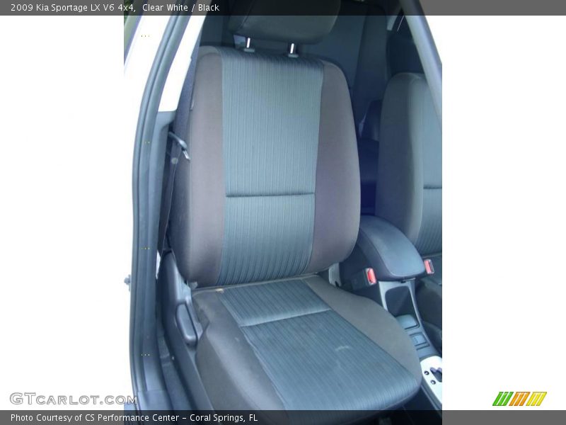 Clear White / Black 2009 Kia Sportage LX V6 4x4