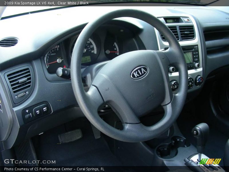 Clear White / Black 2009 Kia Sportage LX V6 4x4