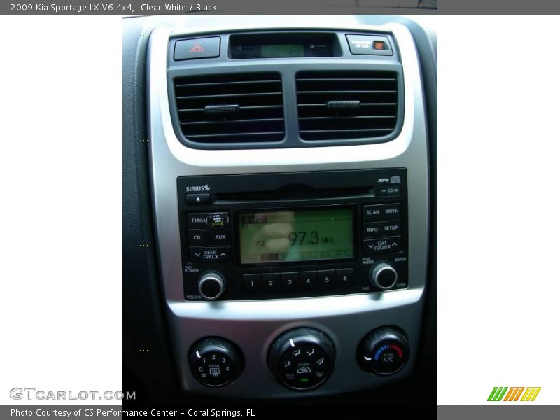 Clear White / Black 2009 Kia Sportage LX V6 4x4