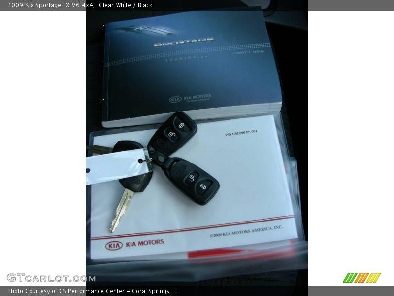Clear White / Black 2009 Kia Sportage LX V6 4x4