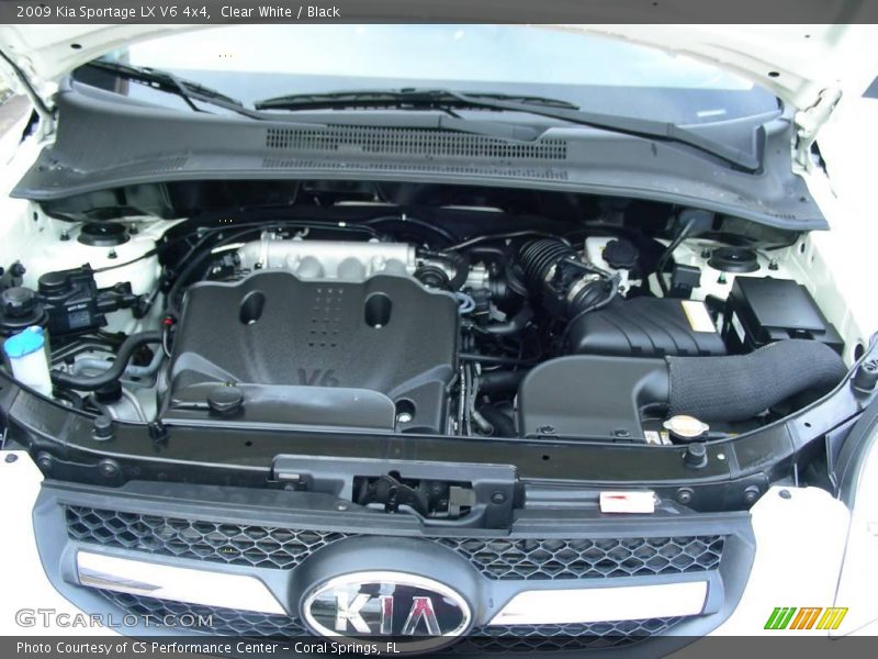 Clear White / Black 2009 Kia Sportage LX V6 4x4