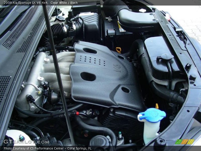 Clear White / Black 2009 Kia Sportage LX V6 4x4