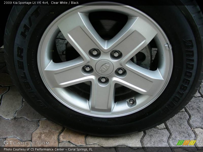 Clear White / Black 2009 Kia Sportage LX V6 4x4