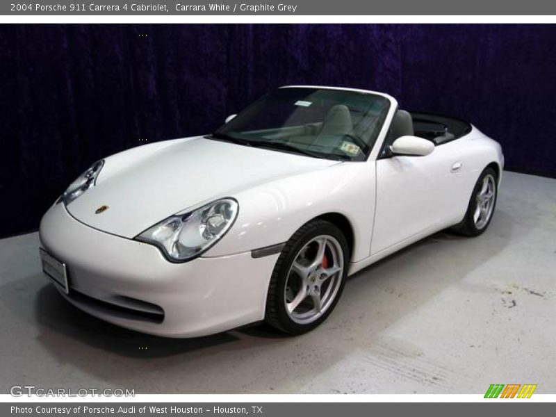 Carrara White / Graphite Grey 2004 Porsche 911 Carrera 4 Cabriolet