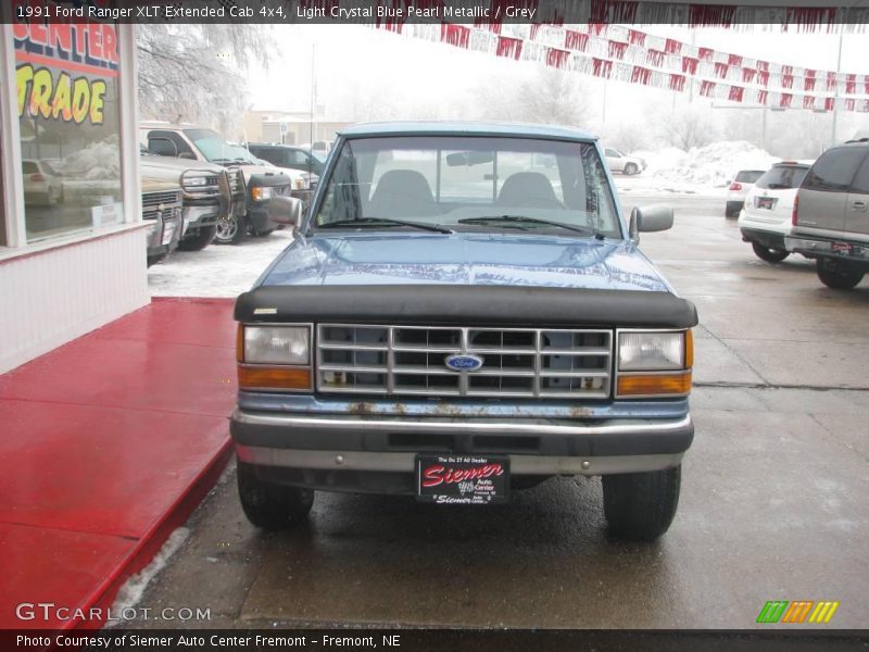 Light Crystal Blue Pearl Metallic / Grey 1991 Ford Ranger XLT Extended Cab 4x4