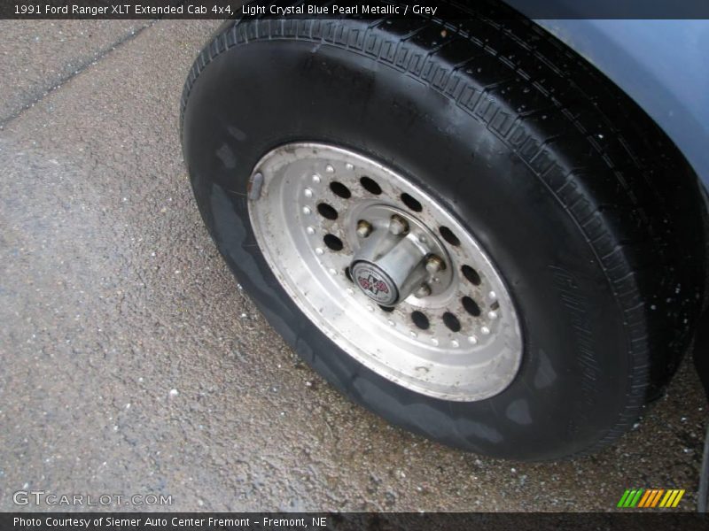 Light Crystal Blue Pearl Metallic / Grey 1991 Ford Ranger XLT Extended Cab 4x4