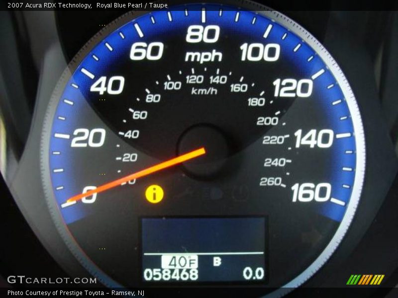 Royal Blue Pearl / Taupe 2007 Acura RDX Technology