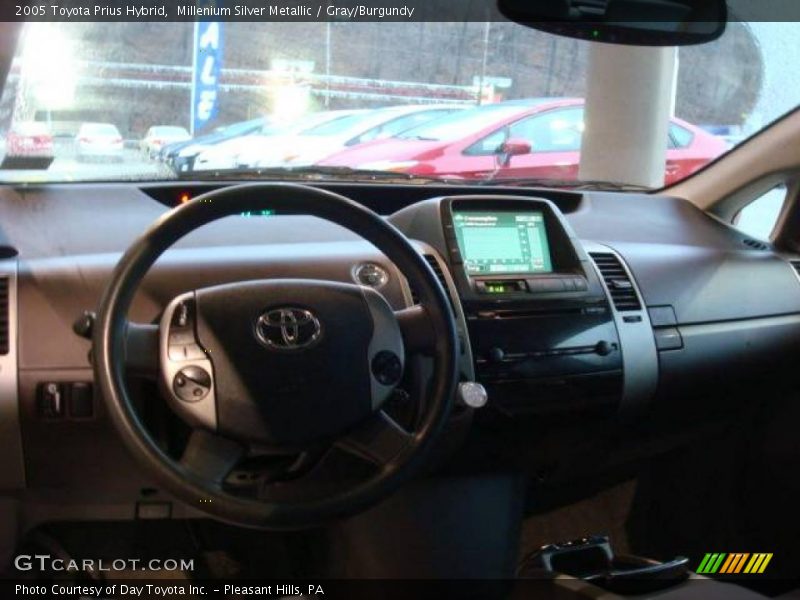 Millenium Silver Metallic / Gray/Burgundy 2005 Toyota Prius Hybrid