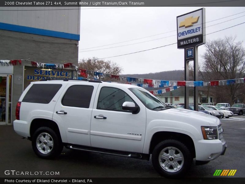 Summit White / Light Titanium/Dark Titanium 2008 Chevrolet Tahoe Z71 4x4