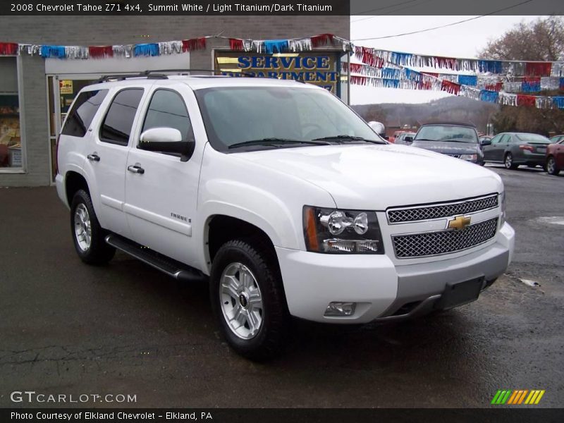 Summit White / Light Titanium/Dark Titanium 2008 Chevrolet Tahoe Z71 4x4