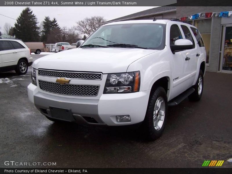 Summit White / Light Titanium/Dark Titanium 2008 Chevrolet Tahoe Z71 4x4