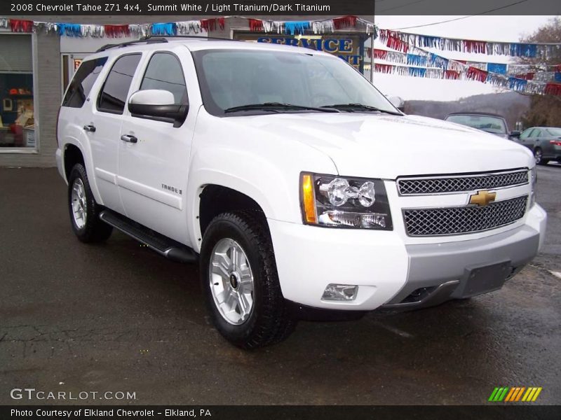 Summit White / Light Titanium/Dark Titanium 2008 Chevrolet Tahoe Z71 4x4