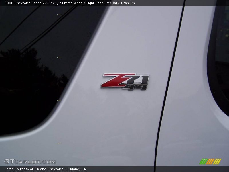 Summit White / Light Titanium/Dark Titanium 2008 Chevrolet Tahoe Z71 4x4