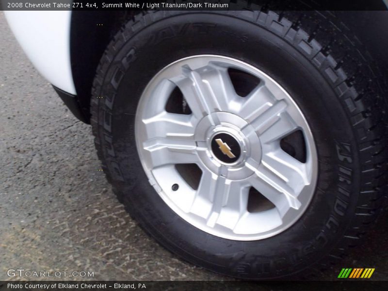 Summit White / Light Titanium/Dark Titanium 2008 Chevrolet Tahoe Z71 4x4