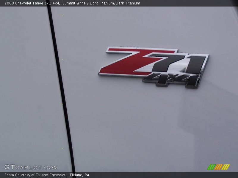 Summit White / Light Titanium/Dark Titanium 2008 Chevrolet Tahoe Z71 4x4