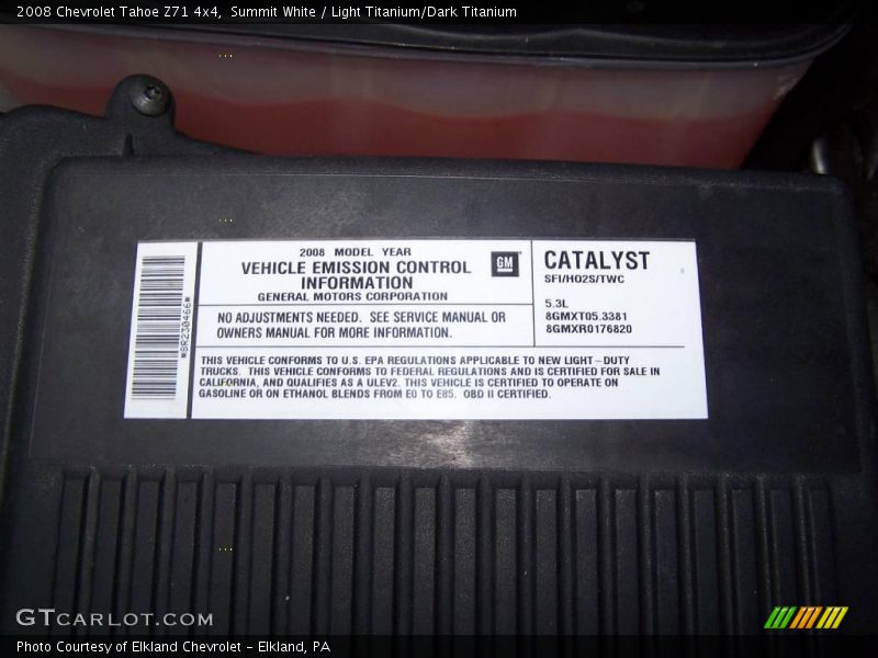 Summit White / Light Titanium/Dark Titanium 2008 Chevrolet Tahoe Z71 4x4