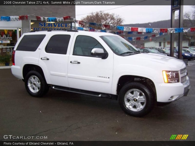 Summit White / Light Titanium/Dark Titanium 2008 Chevrolet Tahoe Z71 4x4