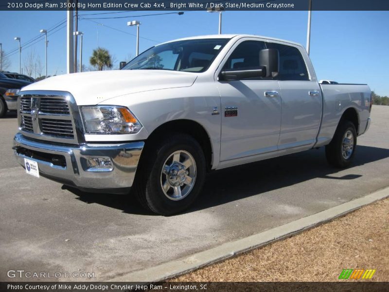 Bright White / Dark Slate/Medium Graystone 2010 Dodge Ram 3500 Big Horn Edition Crew Cab 4x4