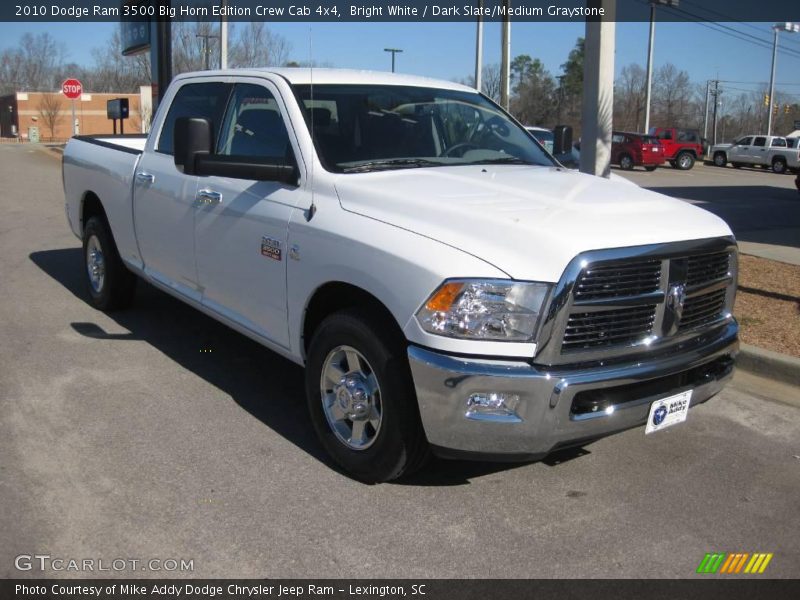 Bright White / Dark Slate/Medium Graystone 2010 Dodge Ram 3500 Big Horn Edition Crew Cab 4x4