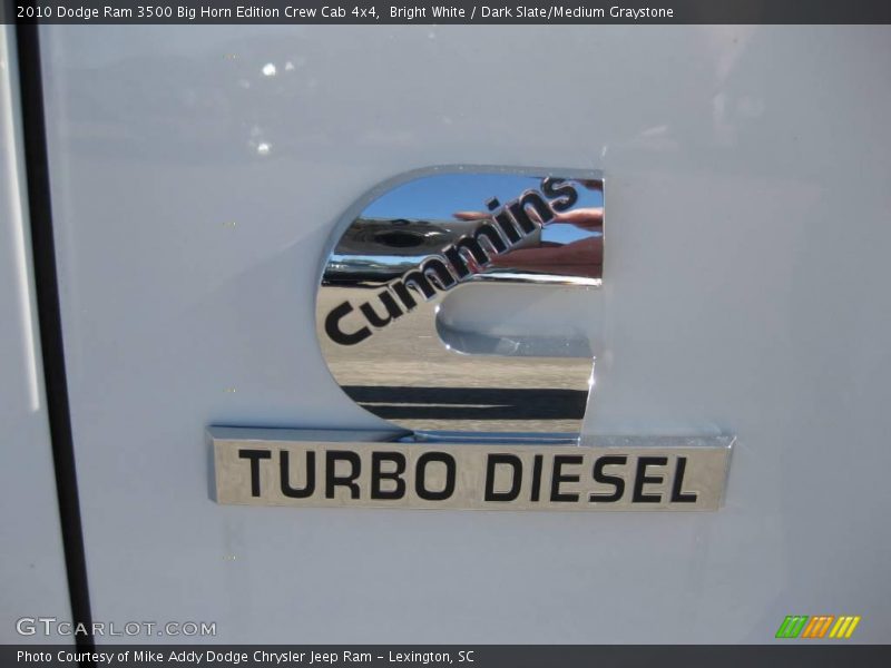 Bright White / Dark Slate/Medium Graystone 2010 Dodge Ram 3500 Big Horn Edition Crew Cab 4x4
