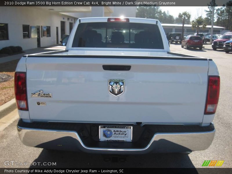 Bright White / Dark Slate/Medium Graystone 2010 Dodge Ram 3500 Big Horn Edition Crew Cab 4x4