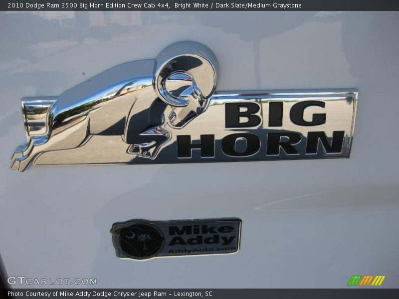 Bright White / Dark Slate/Medium Graystone 2010 Dodge Ram 3500 Big Horn Edition Crew Cab 4x4