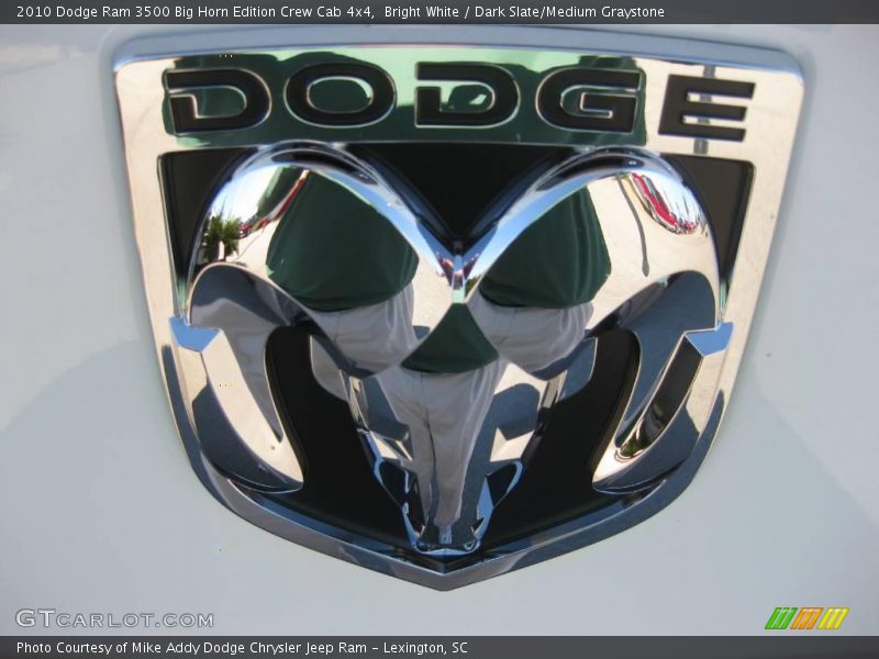 Bright White / Dark Slate/Medium Graystone 2010 Dodge Ram 3500 Big Horn Edition Crew Cab 4x4