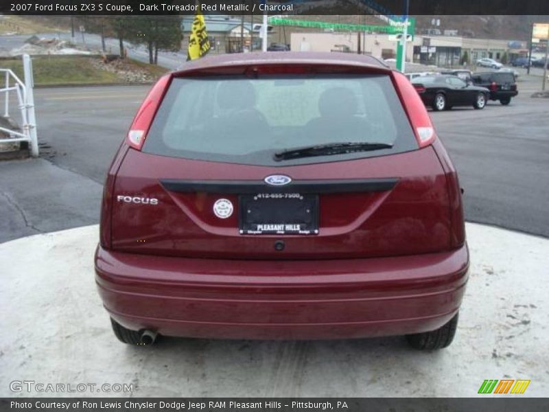 Dark Toreador Red Metallic / Charcoal 2007 Ford Focus ZX3 S Coupe