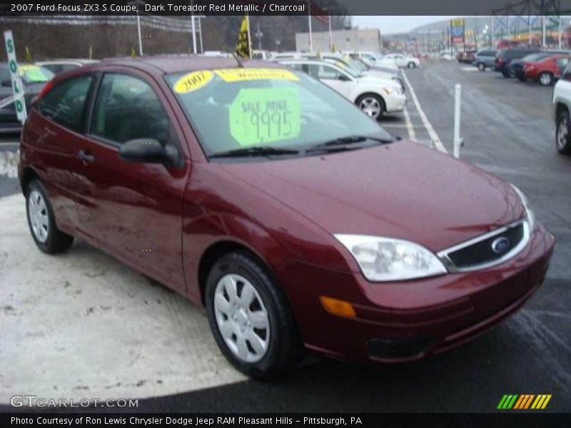Dark Toreador Red Metallic / Charcoal 2007 Ford Focus ZX3 S Coupe