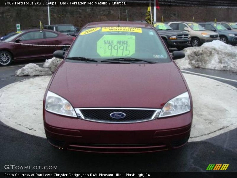Dark Toreador Red Metallic / Charcoal 2007 Ford Focus ZX3 S Coupe
