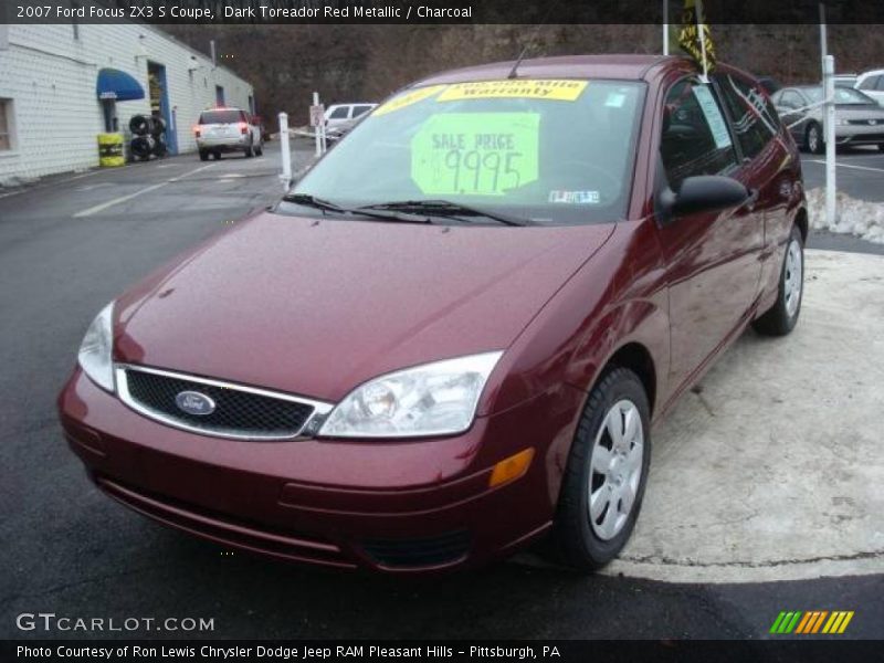 Dark Toreador Red Metallic / Charcoal 2007 Ford Focus ZX3 S Coupe