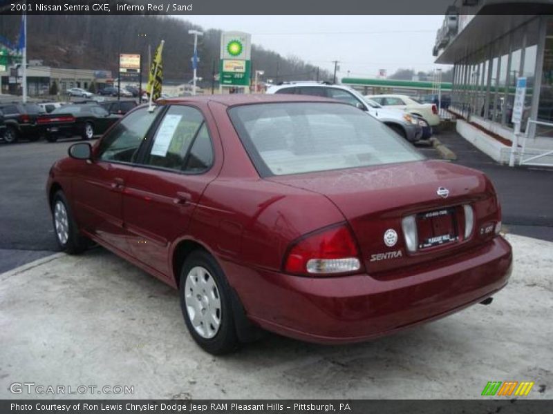 Inferno Red / Sand 2001 Nissan Sentra GXE