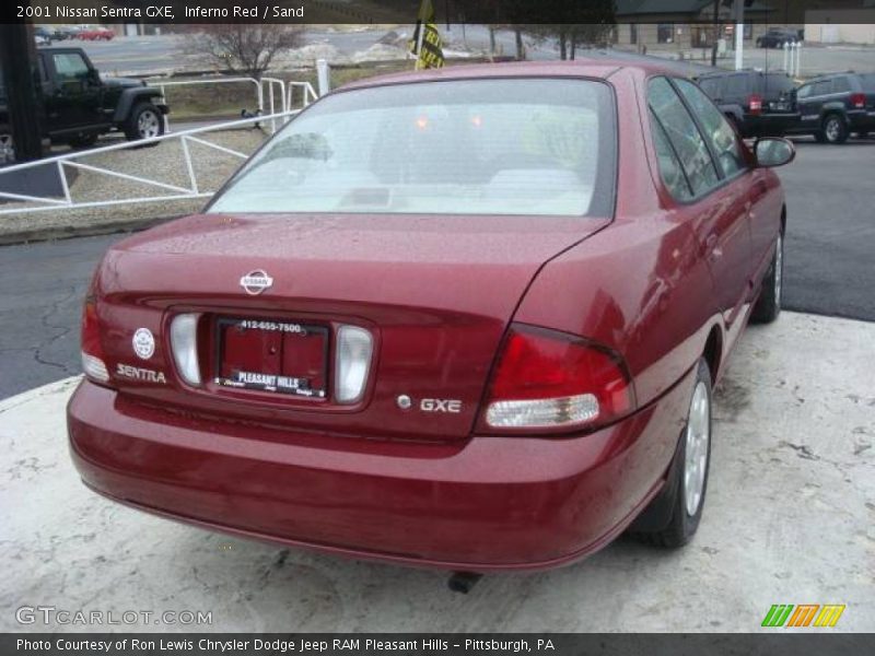 Inferno Red / Sand 2001 Nissan Sentra GXE