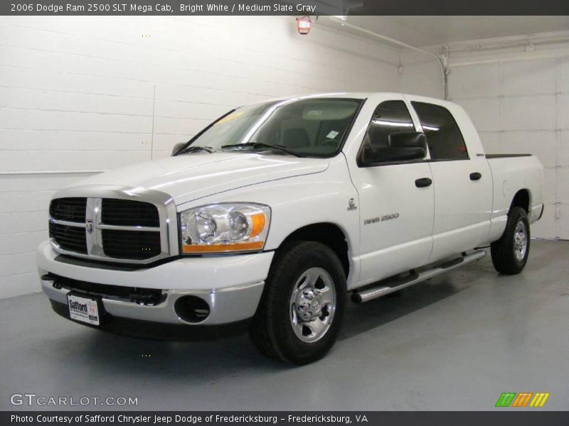 Bright White / Medium Slate Gray 2006 Dodge Ram 2500 SLT Mega Cab