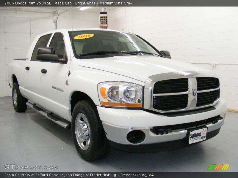 Bright White / Medium Slate Gray 2006 Dodge Ram 2500 SLT Mega Cab