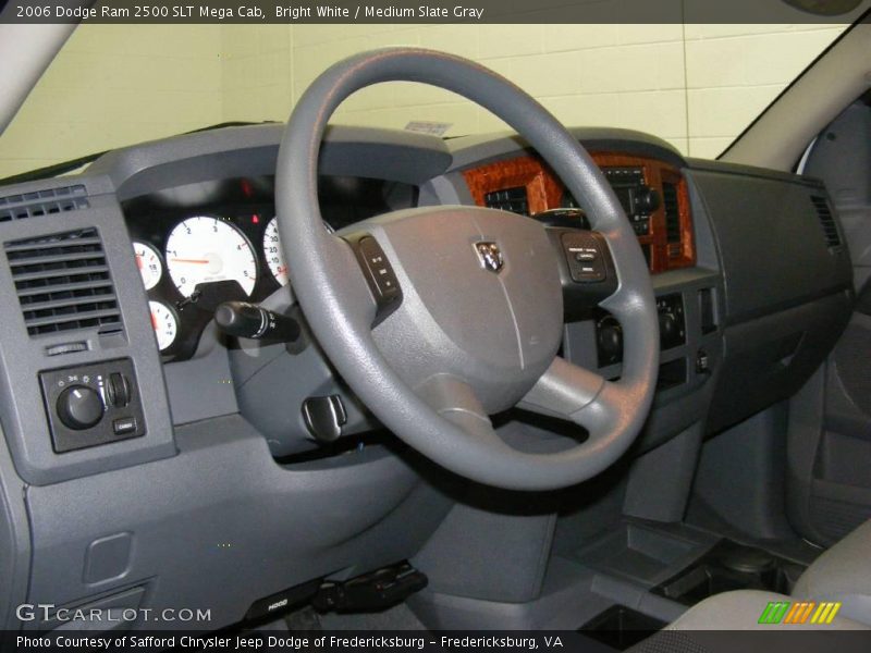 Bright White / Medium Slate Gray 2006 Dodge Ram 2500 SLT Mega Cab