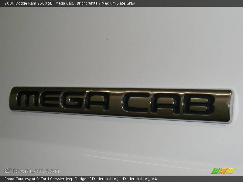 Bright White / Medium Slate Gray 2006 Dodge Ram 2500 SLT Mega Cab