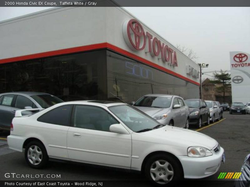 Taffeta White / Gray 2000 Honda Civic EX Coupe