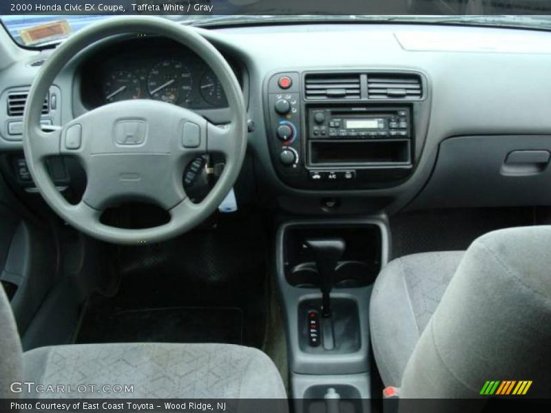 Taffeta White / Gray 2000 Honda Civic EX Coupe