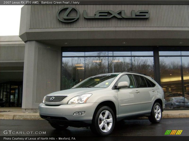 Bamboo Green Pearl / Ivory 2007 Lexus RX 350 AWD